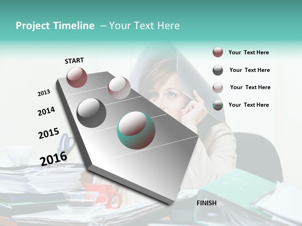 Portrait Headache Pretty PowerPoint Template
