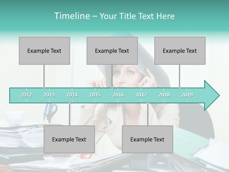 Portrait Headache Pretty PowerPoint Template