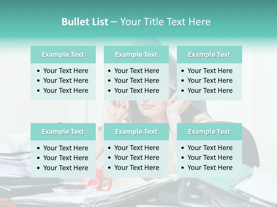 Portrait Headache Pretty PowerPoint Template