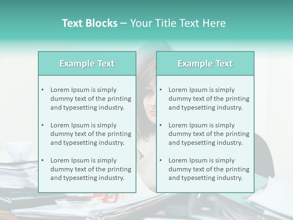 Portrait Headache Pretty PowerPoint Template