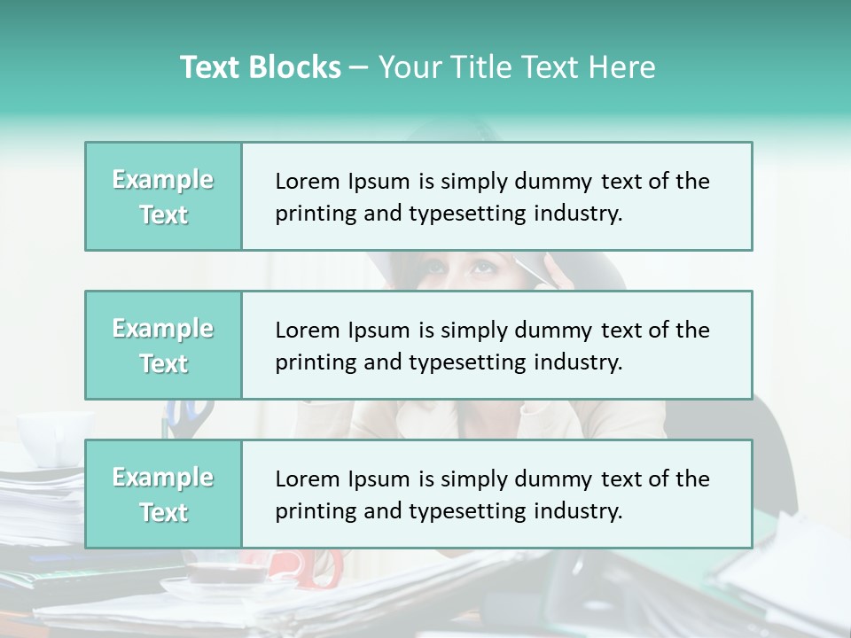 Portrait Headache Pretty PowerPoint Template