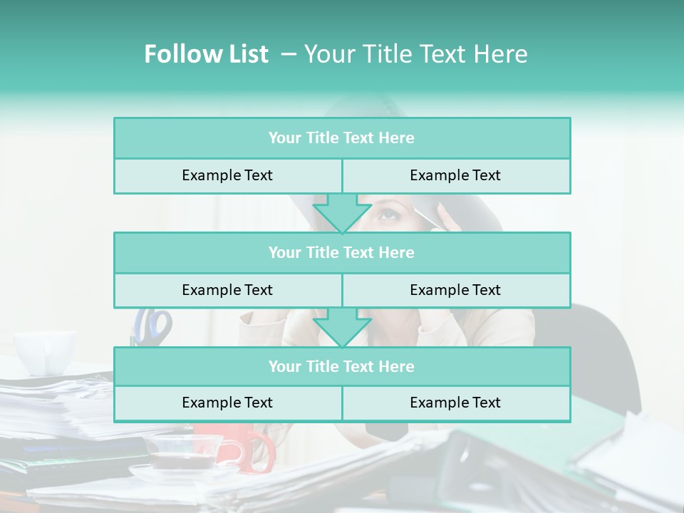 Portrait Headache Pretty PowerPoint Template