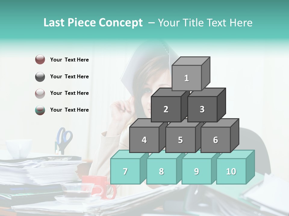 Portrait Headache Pretty PowerPoint Template