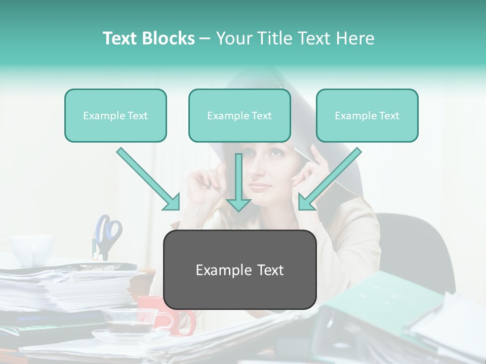 Portrait Headache Pretty PowerPoint Template