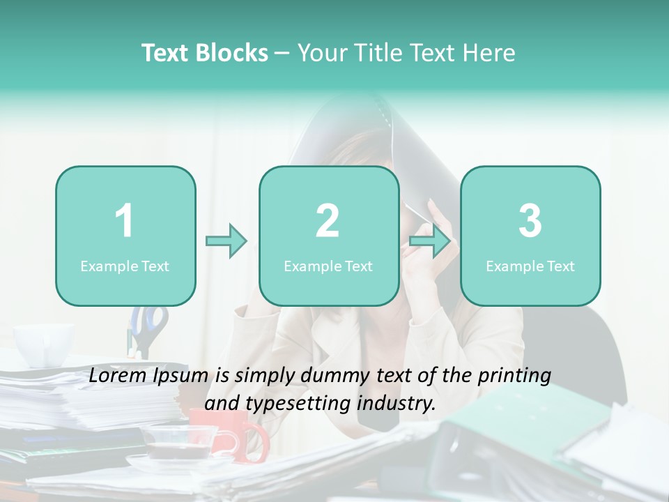 Portrait Headache Pretty PowerPoint Template