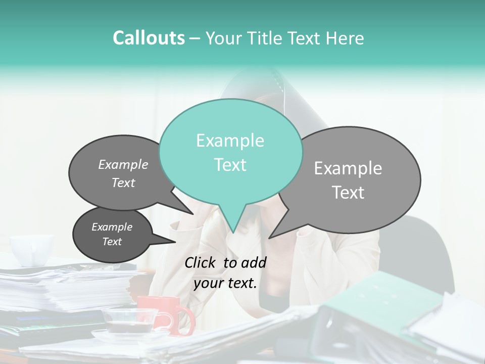 Portrait Headache Pretty PowerPoint Template