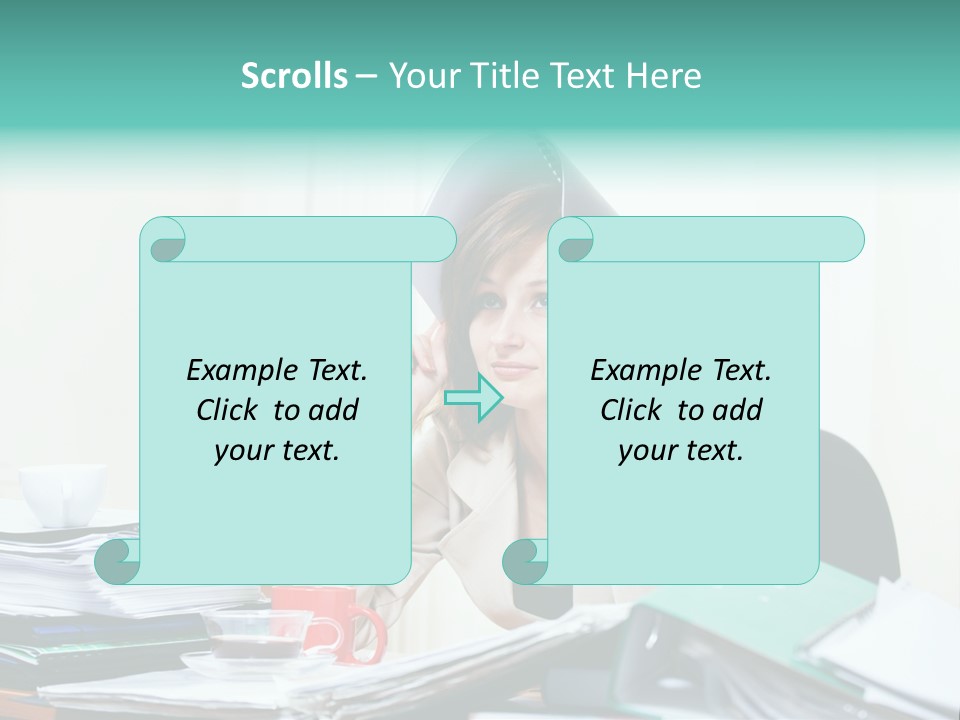 Portrait Headache Pretty PowerPoint Template