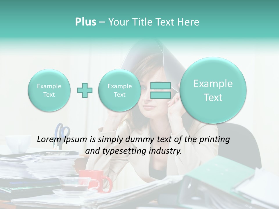 Portrait Headache Pretty PowerPoint Template