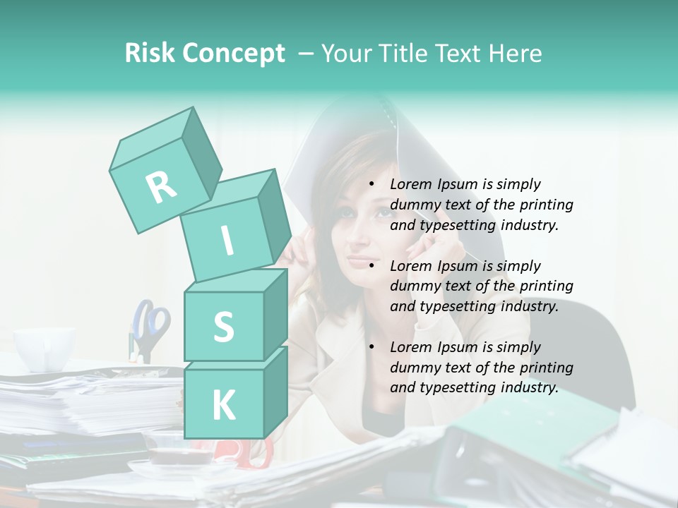 Portrait Headache Pretty PowerPoint Template