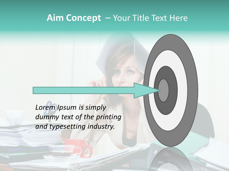 Portrait Headache Pretty PowerPoint Template