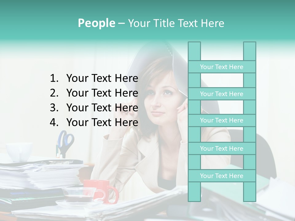 Portrait Headache Pretty PowerPoint Template