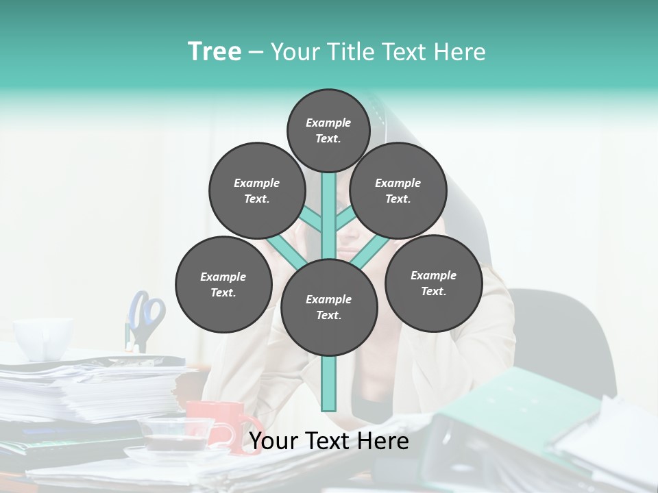 Portrait Headache Pretty PowerPoint Template