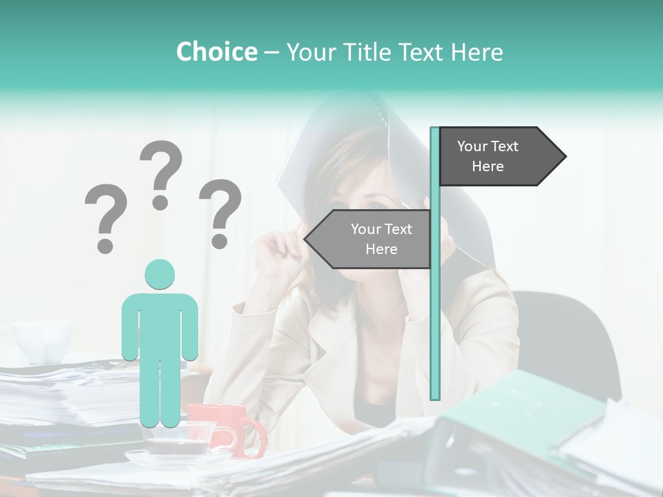 Portrait Headache Pretty PowerPoint Template