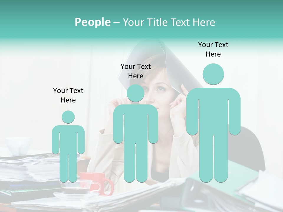 Portrait Headache Pretty PowerPoint Template