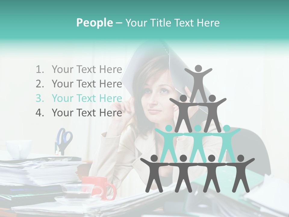 Portrait Headache Pretty PowerPoint Template