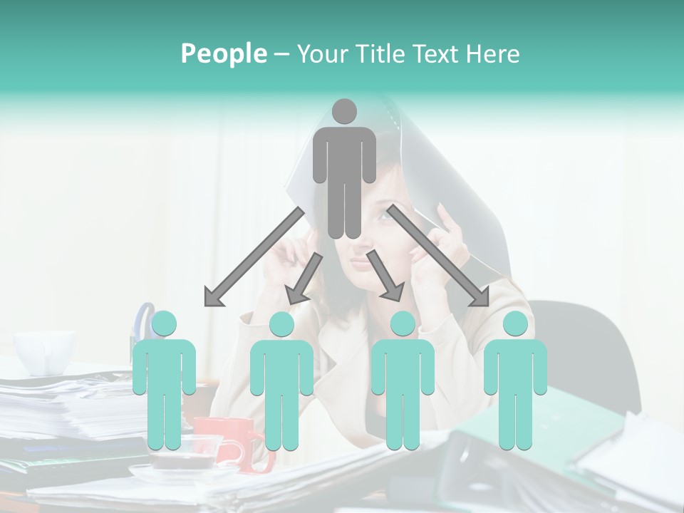 Portrait Headache Pretty PowerPoint Template