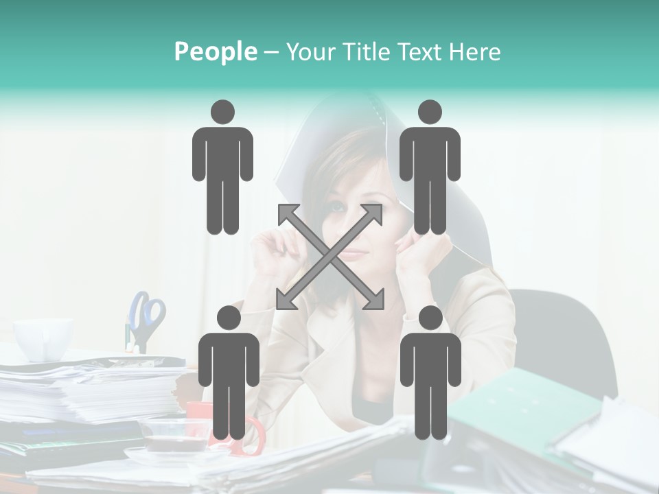 Portrait Headache Pretty PowerPoint Template