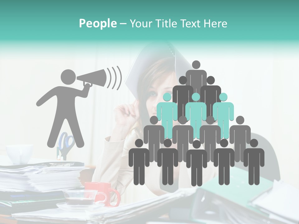 Portrait Headache Pretty PowerPoint Template