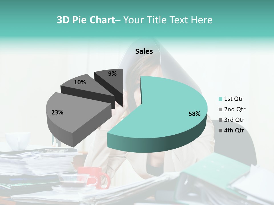 Portrait Headache Pretty PowerPoint Template