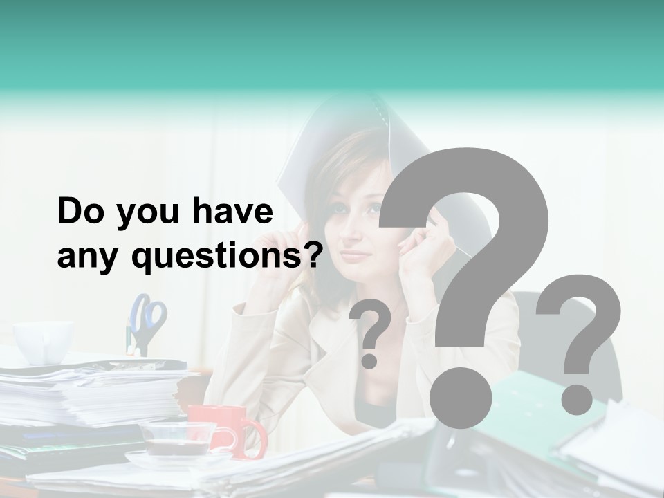 Portrait Headache Pretty PowerPoint Template