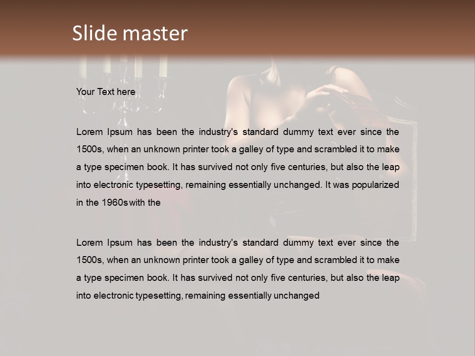 Sensual Caucasian Beautiful PowerPoint Template