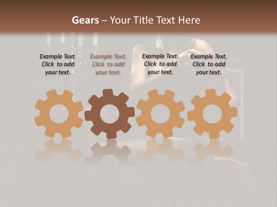 Sensual Caucasian Beautiful PowerPoint Template