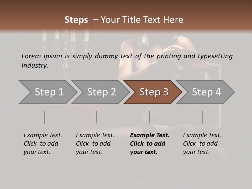 Sensual Caucasian Beautiful PowerPoint Template