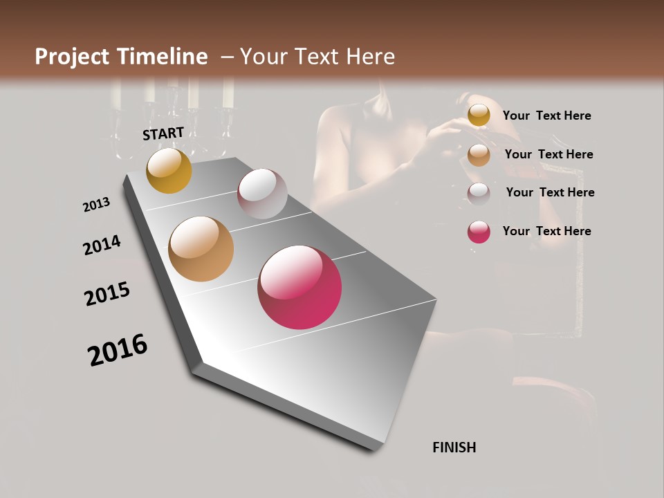 Sensual Caucasian Beautiful PowerPoint Template