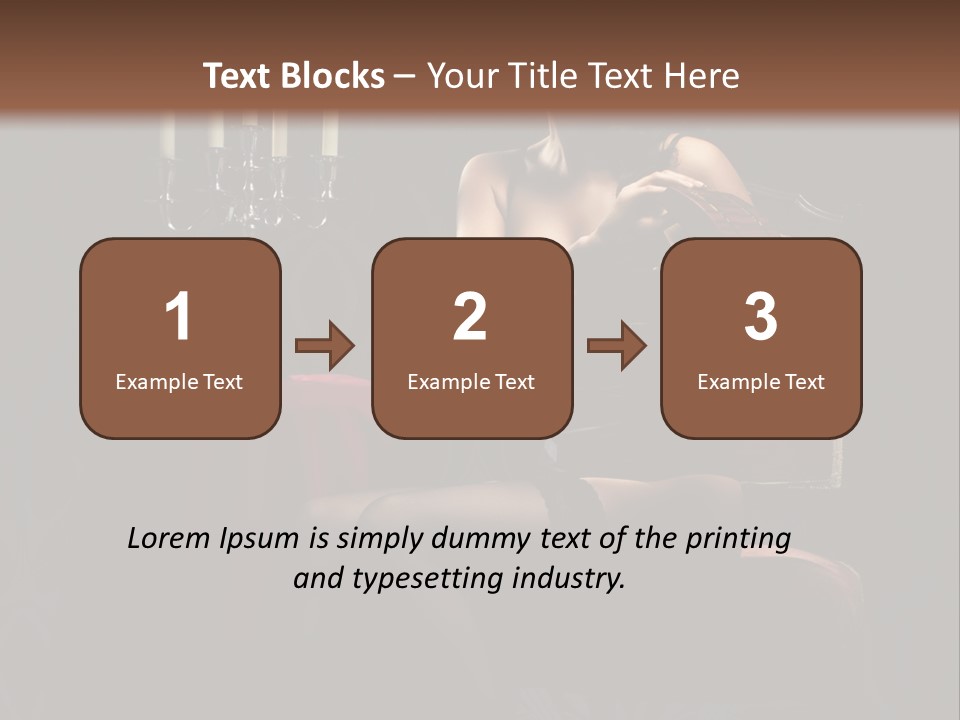 Sensual Caucasian Beautiful PowerPoint Template