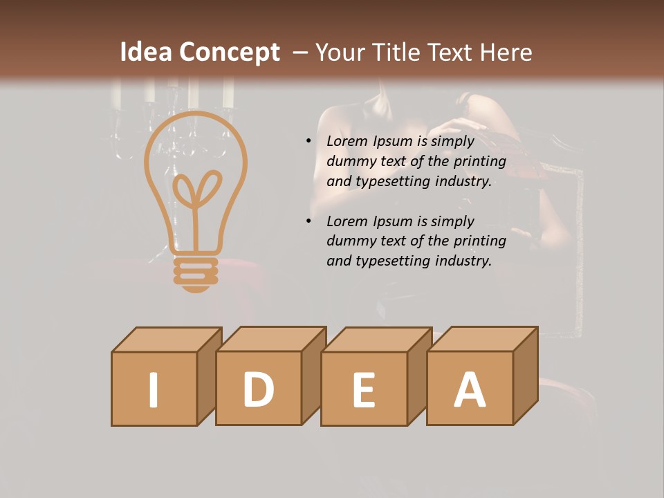 Sensual Caucasian Beautiful PowerPoint Template