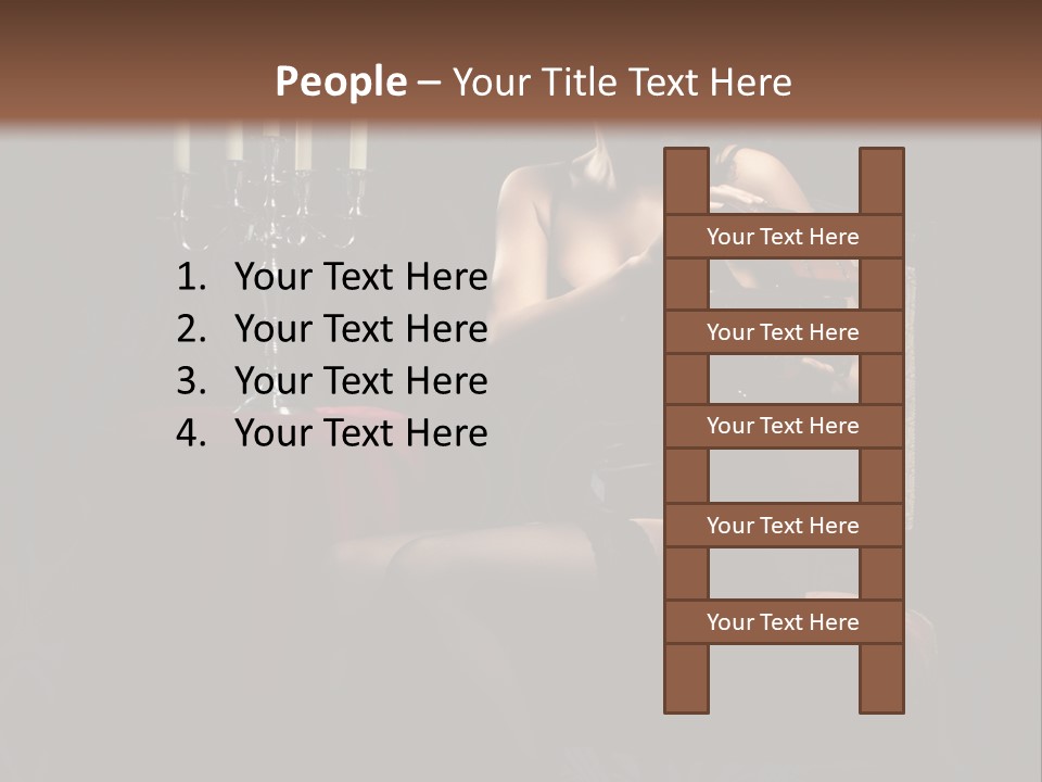 Sensual Caucasian Beautiful PowerPoint Template