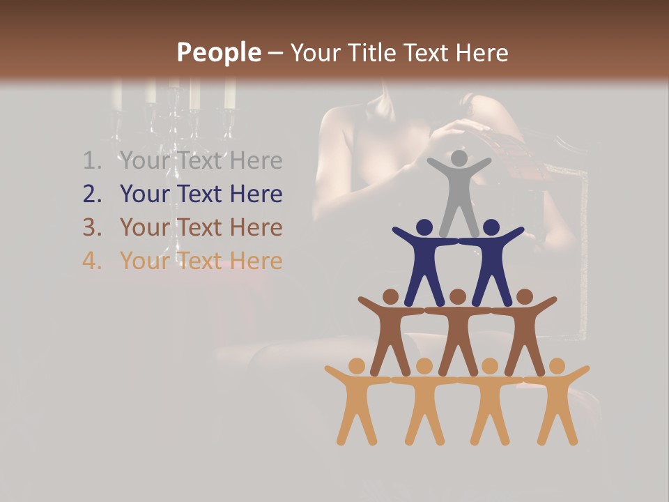 Sensual Caucasian Beautiful PowerPoint Template