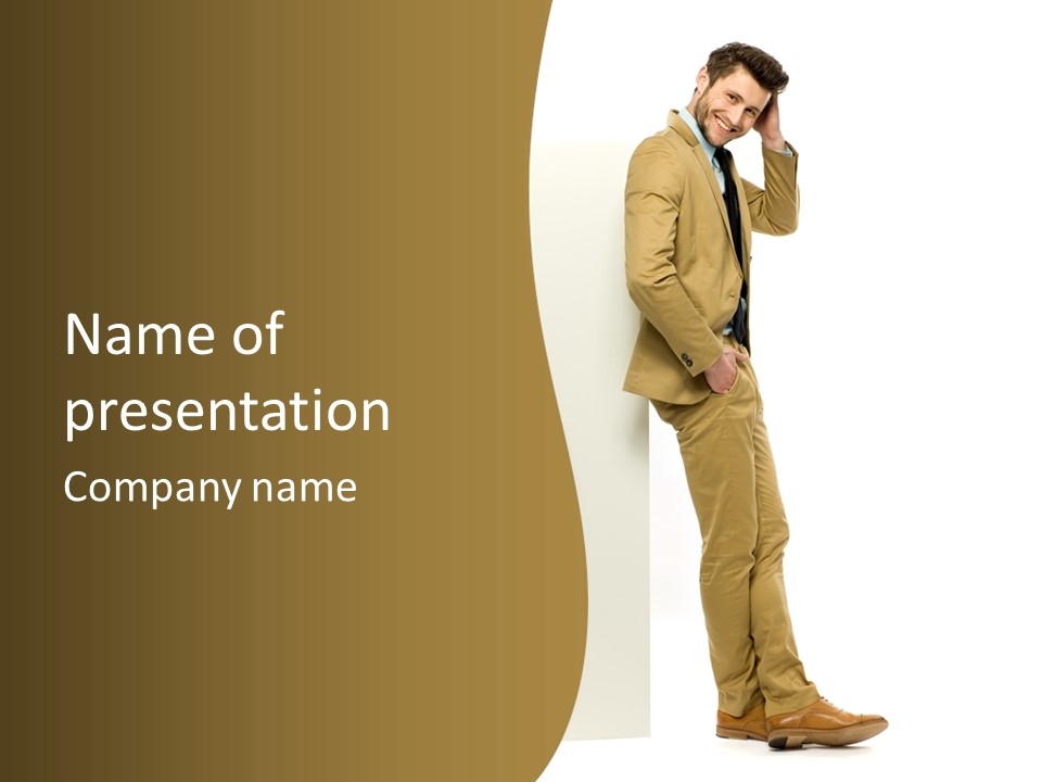 Full Body Board Message PowerPoint Template