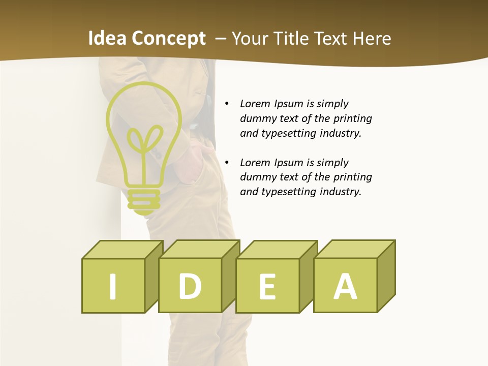 Full Body Board Message PowerPoint Template