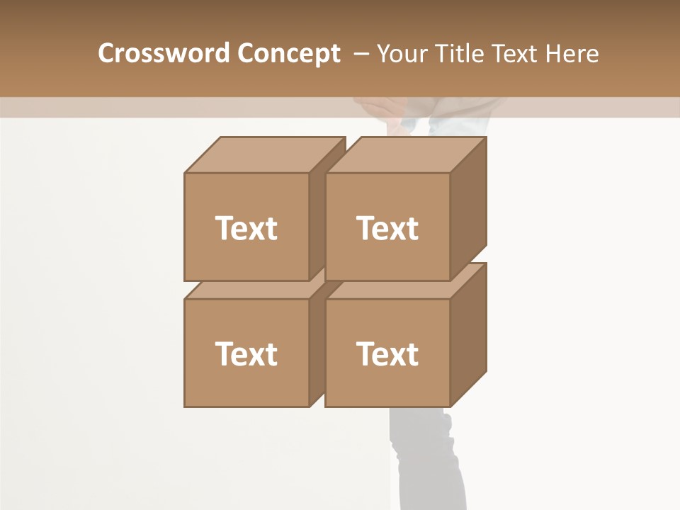 Showing White Background Standing PowerPoint Template