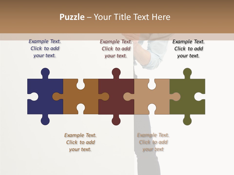 Showing White Background Standing PowerPoint Template