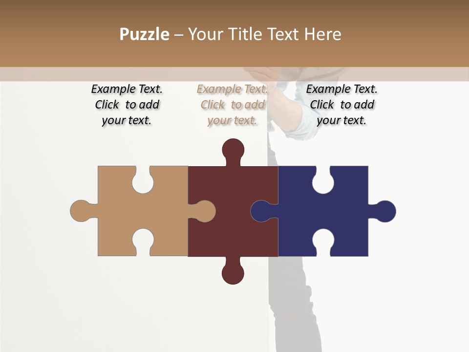 Showing White Background Standing PowerPoint Template