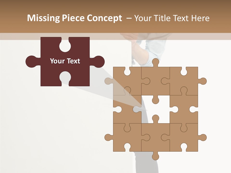 Showing White Background Standing PowerPoint Template