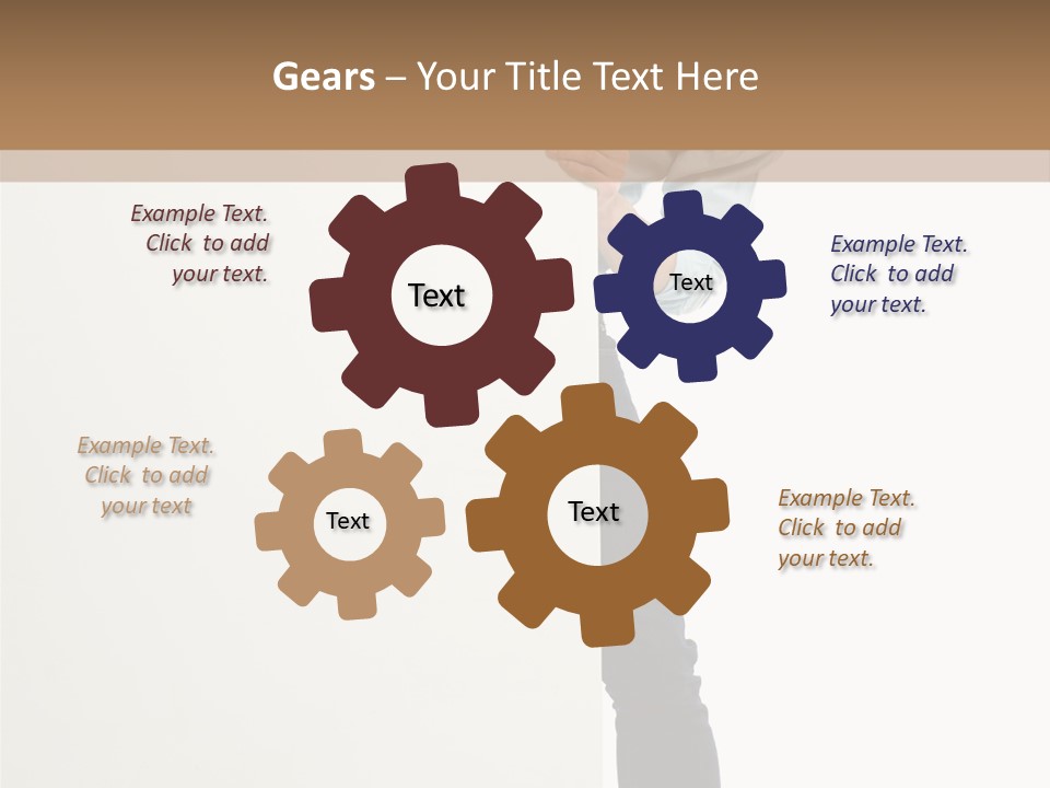 Showing White Background Standing PowerPoint Template