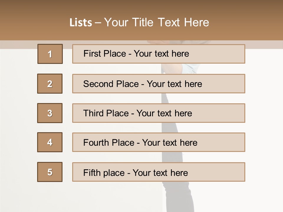 Showing White Background Standing PowerPoint Template