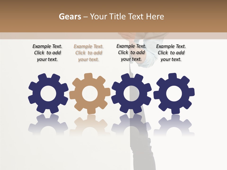 Showing White Background Standing PowerPoint Template