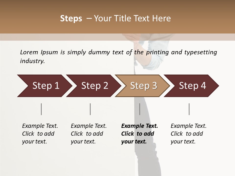 Showing White Background Standing PowerPoint Template
