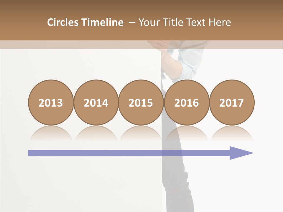 Showing White Background Standing PowerPoint Template