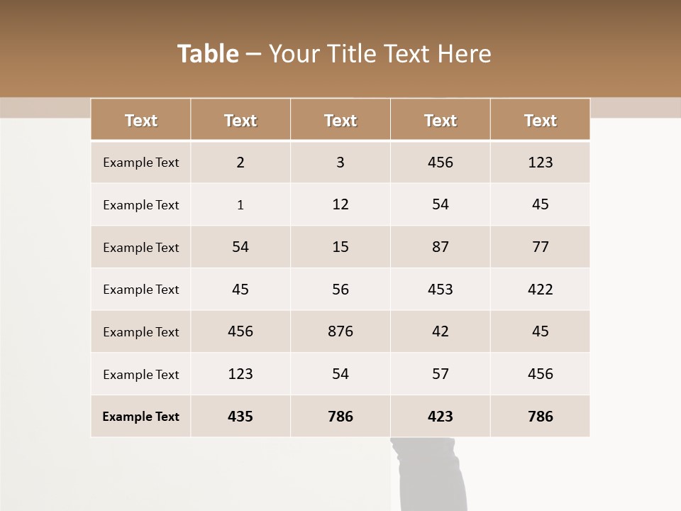 Showing White Background Standing PowerPoint Template