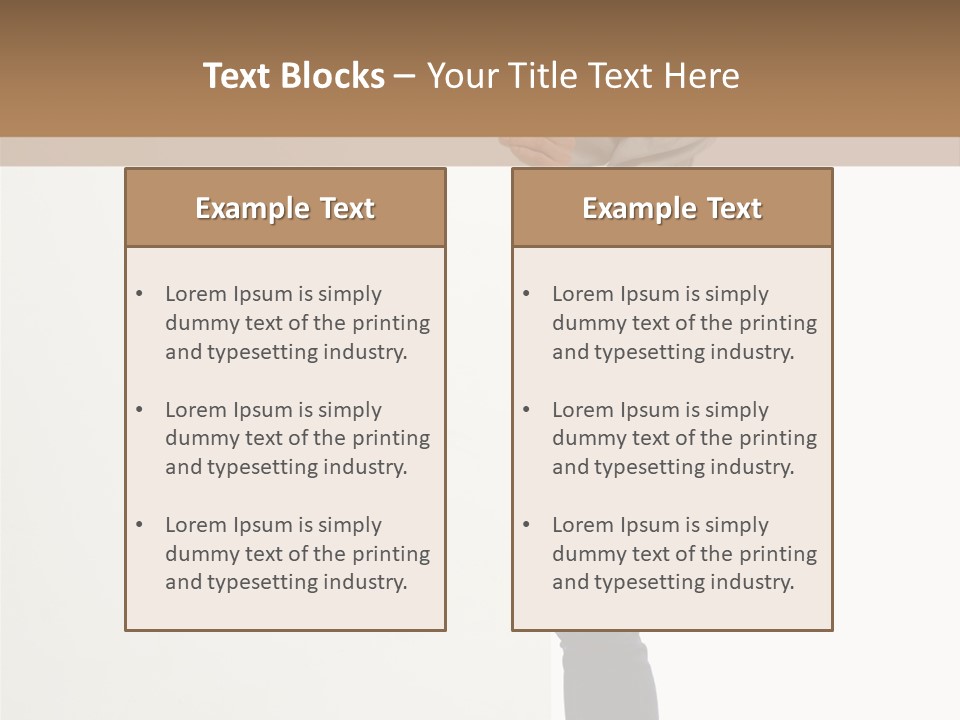 Showing White Background Standing PowerPoint Template