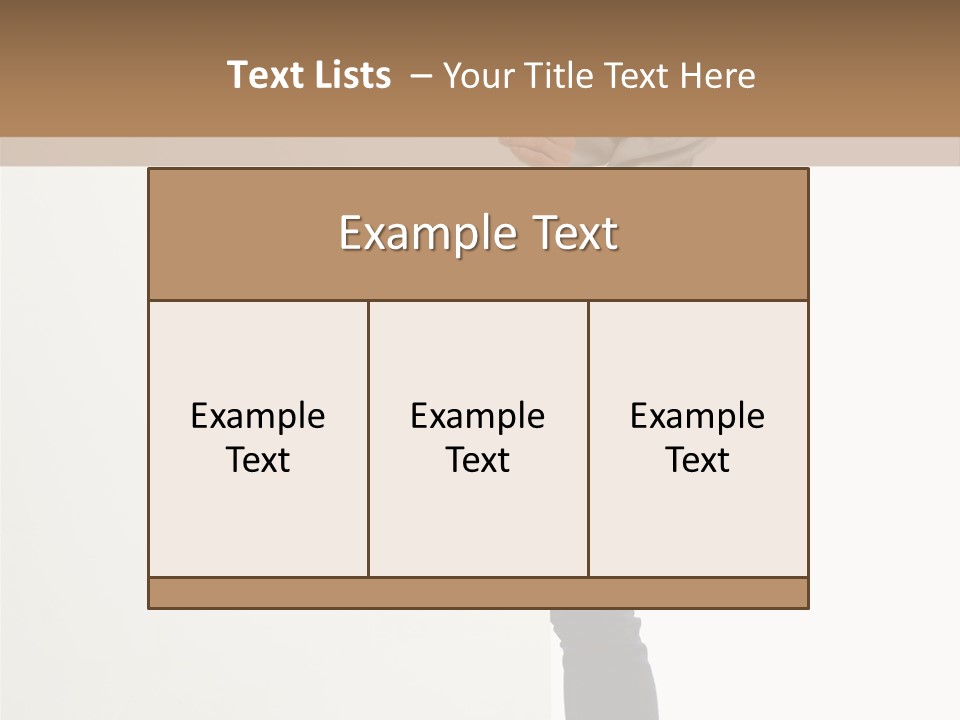 Showing White Background Standing PowerPoint Template
