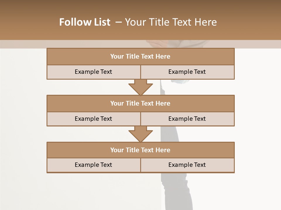 Showing White Background Standing PowerPoint Template