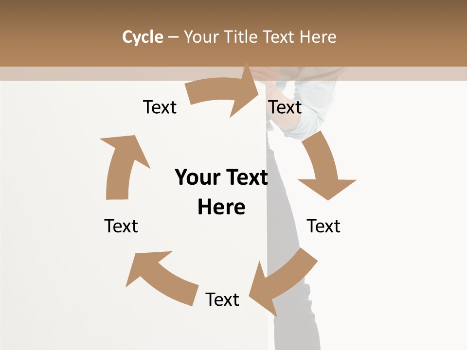 Showing White Background Standing PowerPoint Template