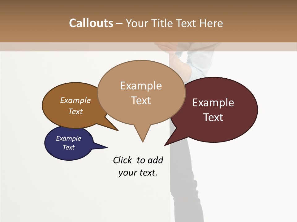 Showing White Background Standing PowerPoint Template