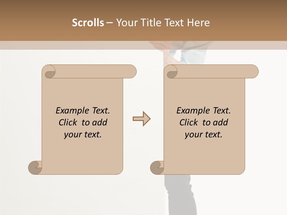 Showing White Background Standing PowerPoint Template